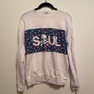 SoulCycle floral sweatshirt